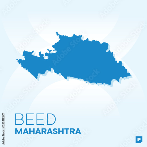 Beed vector map, Vector map of Beed, editable eps, AI files, Vector illustration of Beed vector map