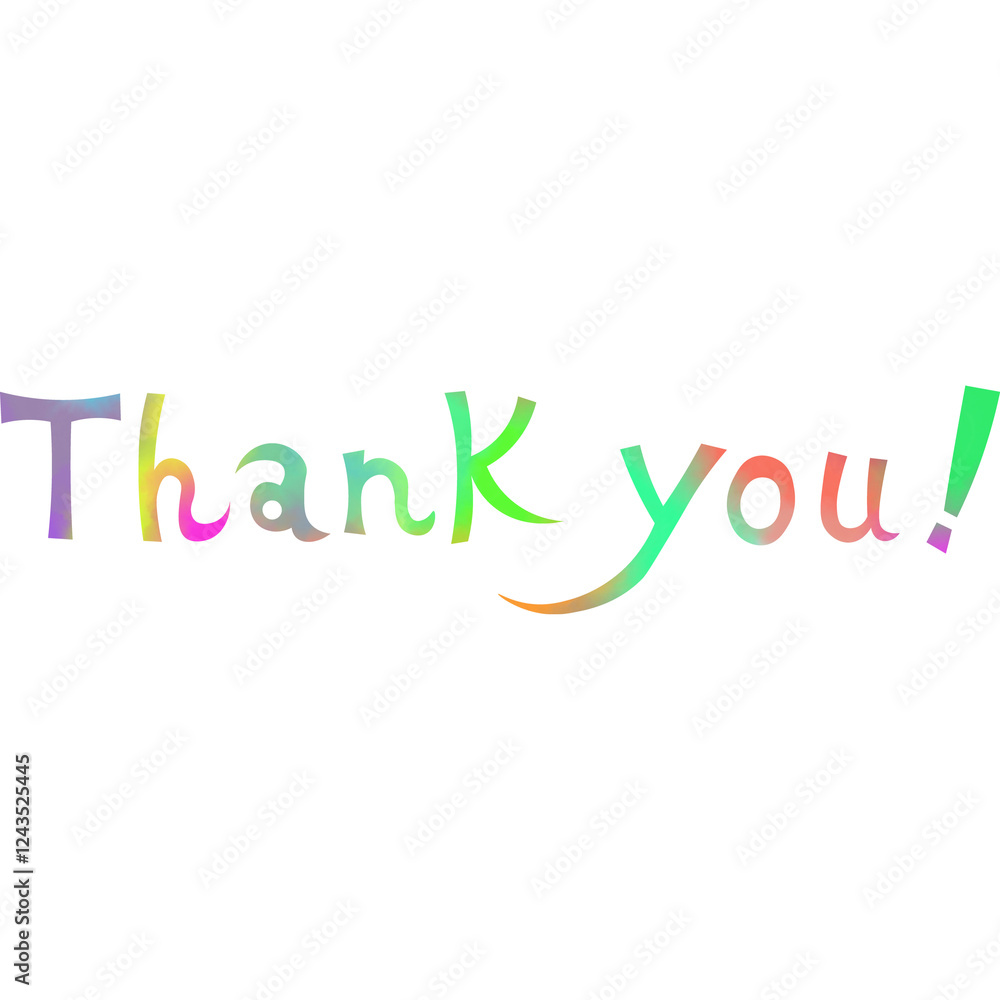 Clip art image of a beautiful watercolor patterned thank you icon. Clip art image of a beautiful watercolor patterned thank you icon.