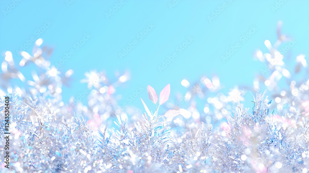 Pastel plants, clear sky, bokeh background, spring scene, website banner Pastel plants, clear sky, bokeh background, spring scene, website banner