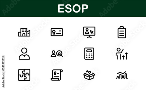 Professional ESOP Icons - Scalable and Versatile Graphics for Equity Plans and Corporate Presentations photo