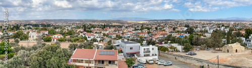 A view of the area from the terrace that forms the roof of the medieval Crusader castle Kolossi in Cyprus near Limassol photo