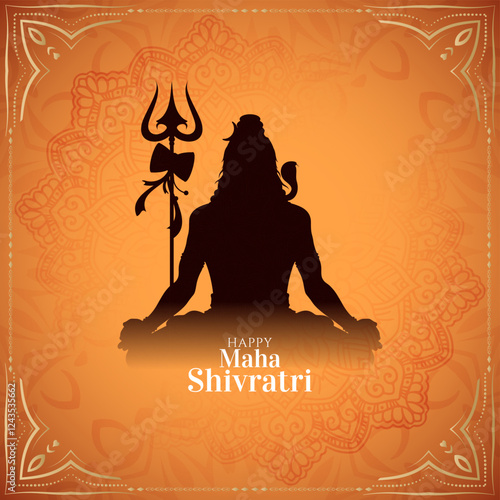 Happy Maha Shivratri cultural Indian festival divine background