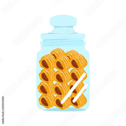 A Jar of Traditional Raya Cookies Pineapple Tart