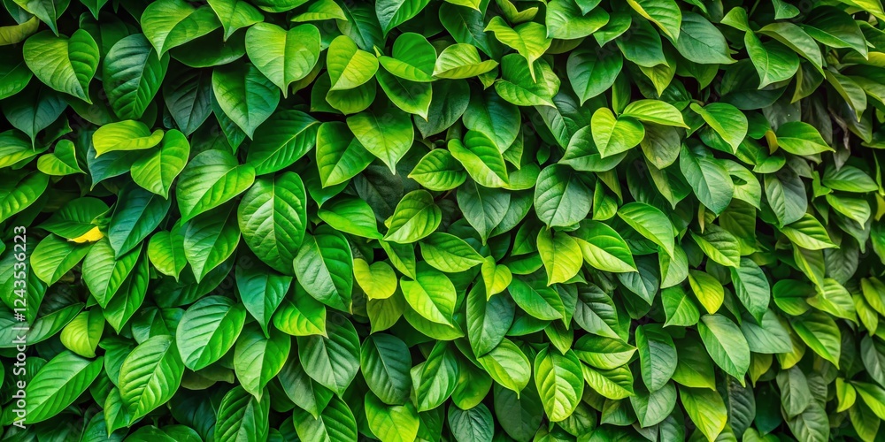 Obraz premium Lush Green Leaf Background Texture: Architectural Photography Backdrop