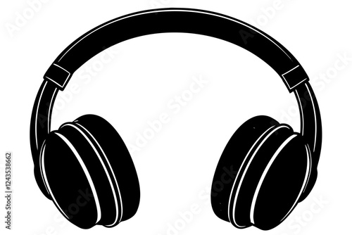 headphone silhouette vector