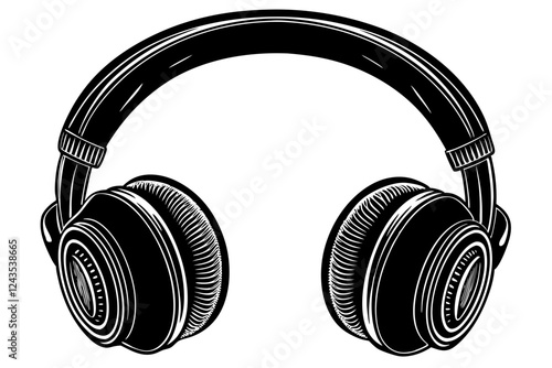 headphone silhouette vector