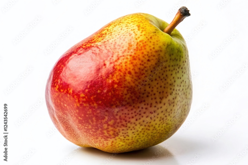 Macro Photography of a Juicy Pear on White Background Macro Photography of a Juicy Pear on White Background
