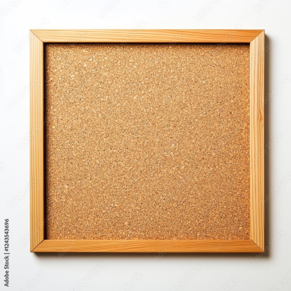 Fototapeta premium Simple cork bulletin board perfect for organizing notes and reminders in any workspace or home environment