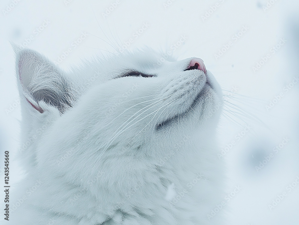 Fototapeta premium Cute cat close-up