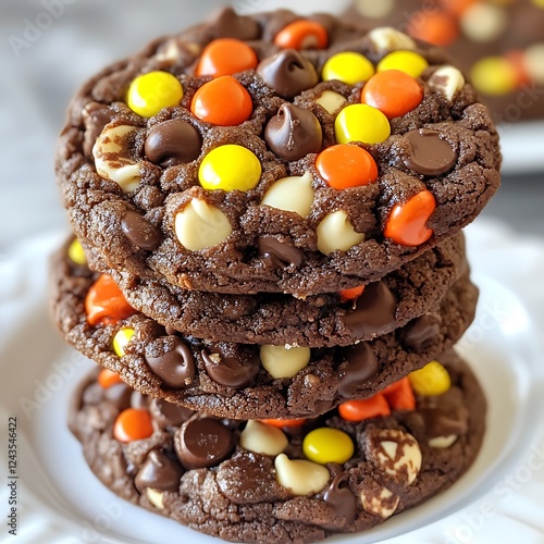 Gooey Reese's Pieces Chocolate Cookies - Irresistibly Delicious photo