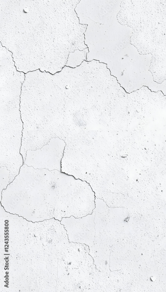 Fototapeta premium Old cement wall painted white, peeling paint texture and background, clipart style. with white shades
