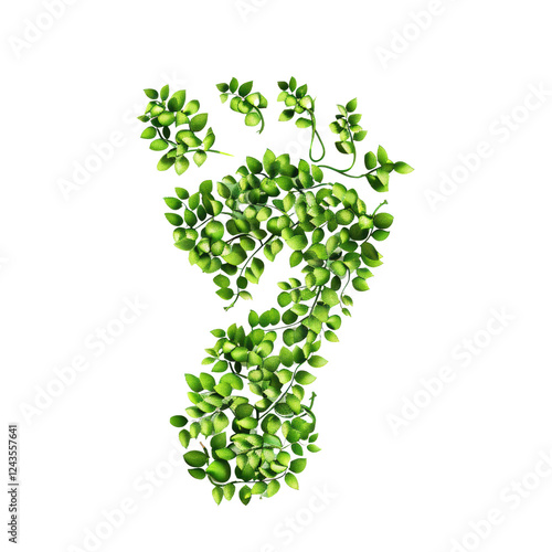Wallpaper Mural Green leaf footprint design symbolizing nature Torontodigital.ca