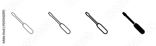 Screwdriver icon vector isolated on white background. Screwdriver vector icon