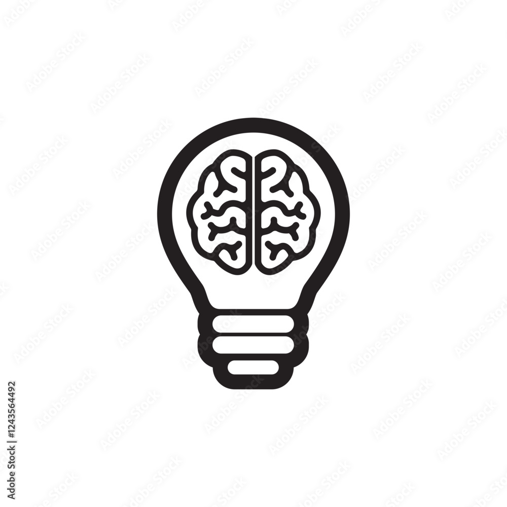Idea lightbulb icon. Inspiration creativity lamp vector icon Idea lightbulb icon. Inspiration creativity lamp vector icon