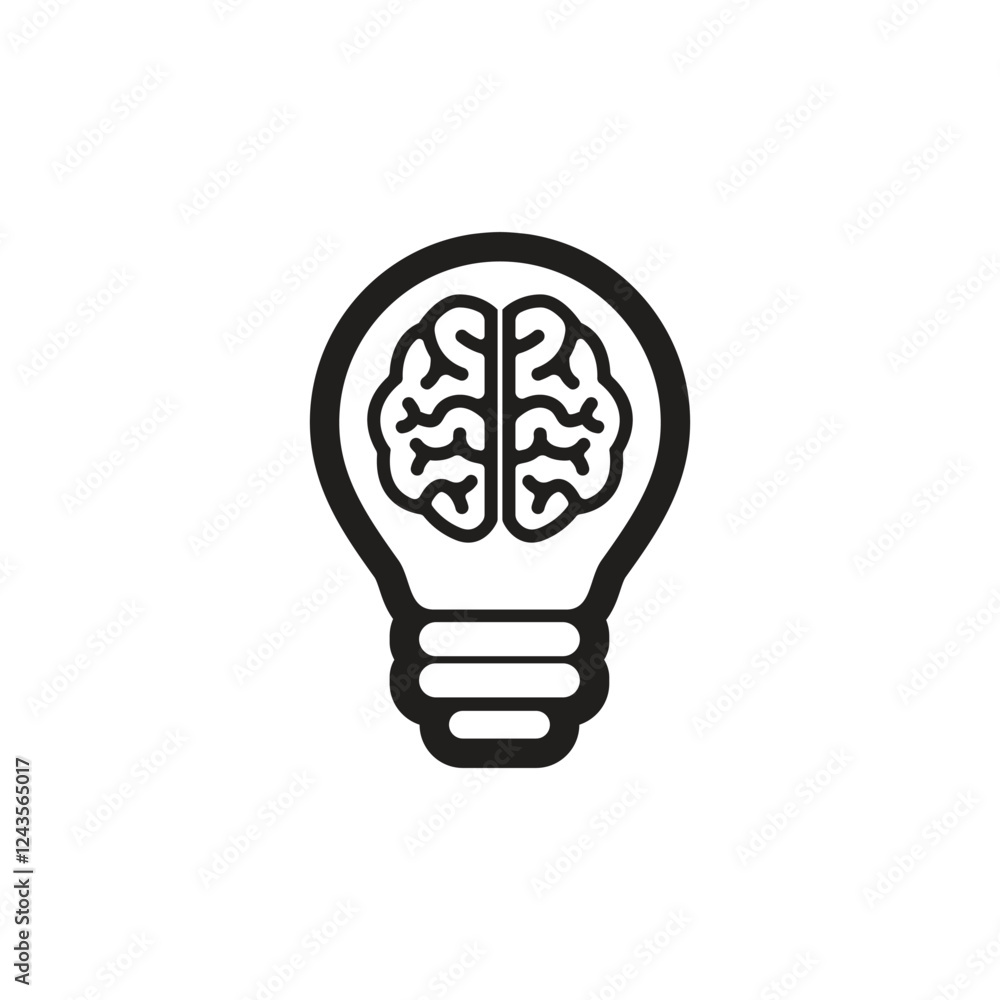 Idea lightbulb icon. Inspiration creativity lamp vector icon Idea lightbulb icon. Inspiration creativity lamp vector icon