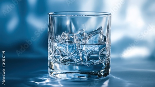 Wallpaper Mural Crystal Clear: A Refreshing Glass of Ice Water Torontodigital.ca