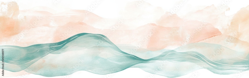 custom made wallpaper toronto digitalSoft watercolor waves in pastel colors create an elegant backdrop for creative projects