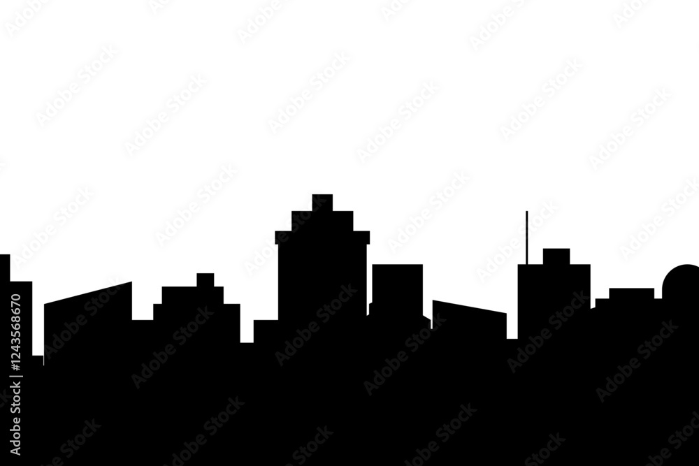 City skyline vector illustration. Urban landscape cityscape in flat style. City silhouette. Cityscape backgrounds. Daytime city skyline. City skyline vector illustration. Urban landscape cityscape in flat style. City silhouette. Cityscape backgrounds. Daytime city skyline.