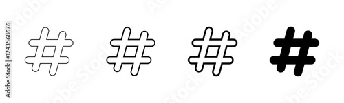 Hashtag icon vector isolated on white background. hashtag vector icon