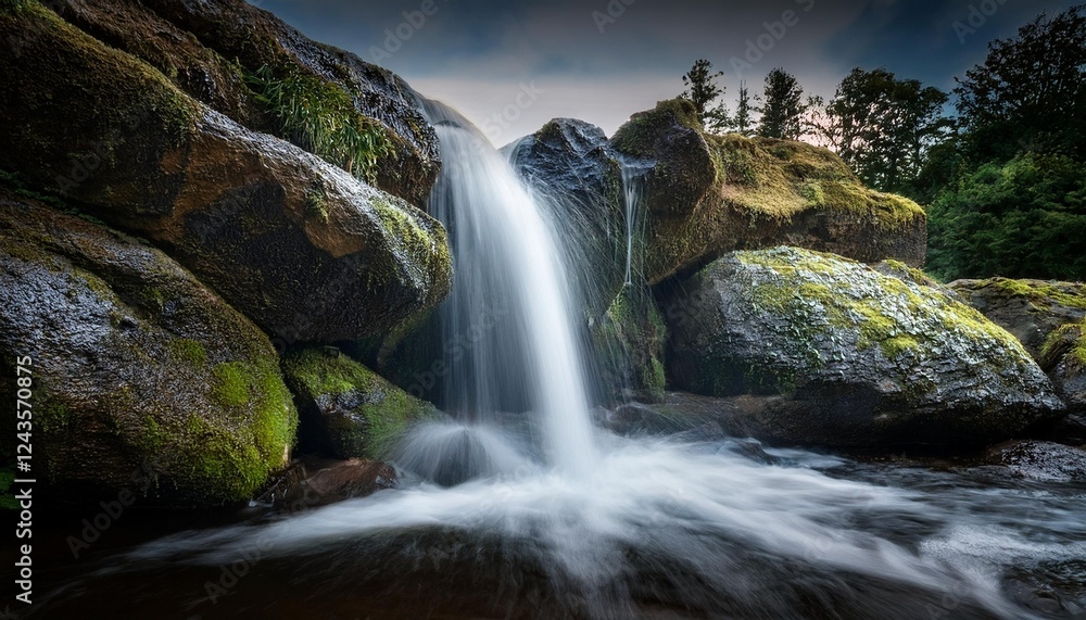 waterfall in the forest waterfall in the forest