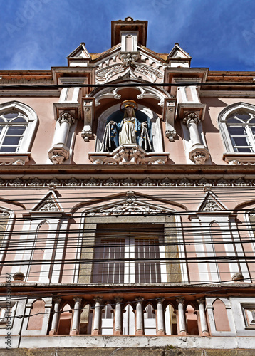 Obraz na płótnie Ancient facade with balconies in Petropolis, Rio de Janeiro, Brazil w salonie