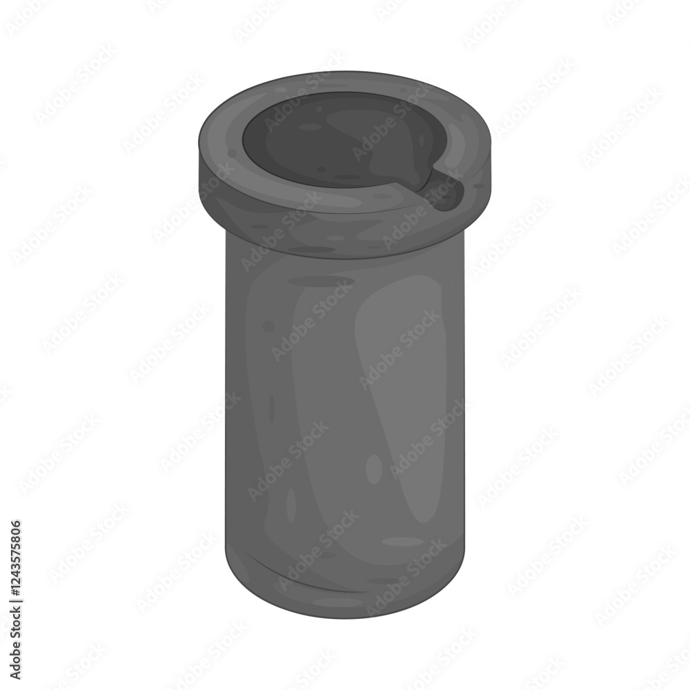 Illustration of Metal Melting Pot Illustration of Metal Melting Pot