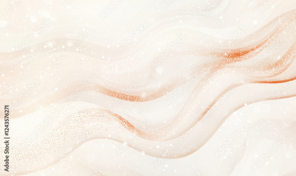 Obraz premium Abstract feminine design with sparkling glitter against soft, flowing background, creating serene and elegant atmosphere