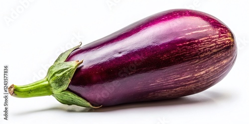 Wallpaper Mural Moody Low-Light Still Life: Single Eggplant on White Torontodigital.ca