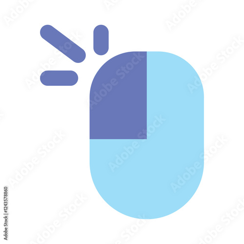 Mouse with highlighted left button
