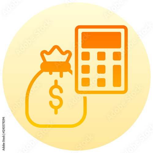 budgeting vector round gradient icon