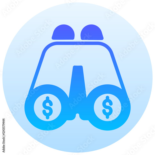 forecasting vector round gradient icon