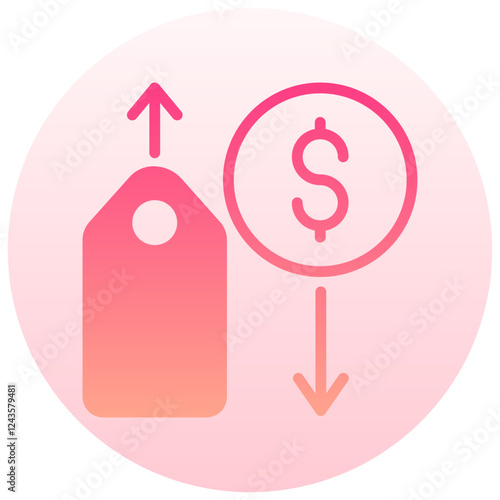 inflation vector round gradient icon