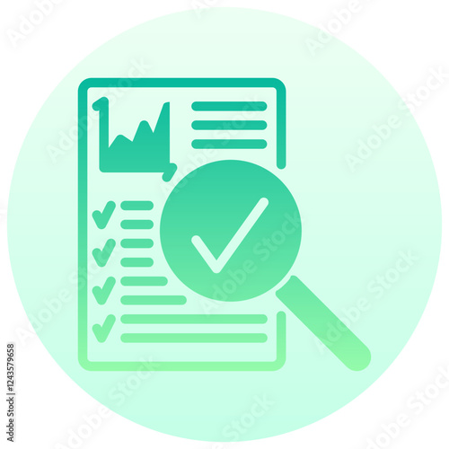 result vector round gradient icon