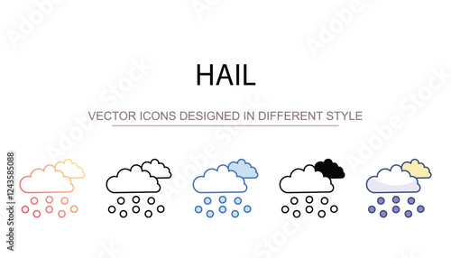 Hail icon design with white background stock illustration