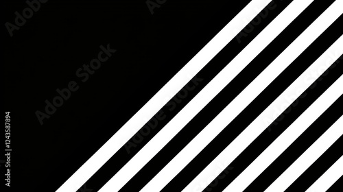 Dynamic black and white diagonal stripes abstract background graphic design minimalist aesthetic artistic viewpoint