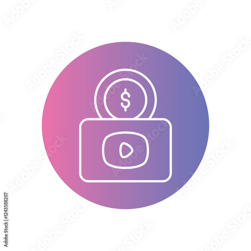 Streamer Donation icon vector stock illustration