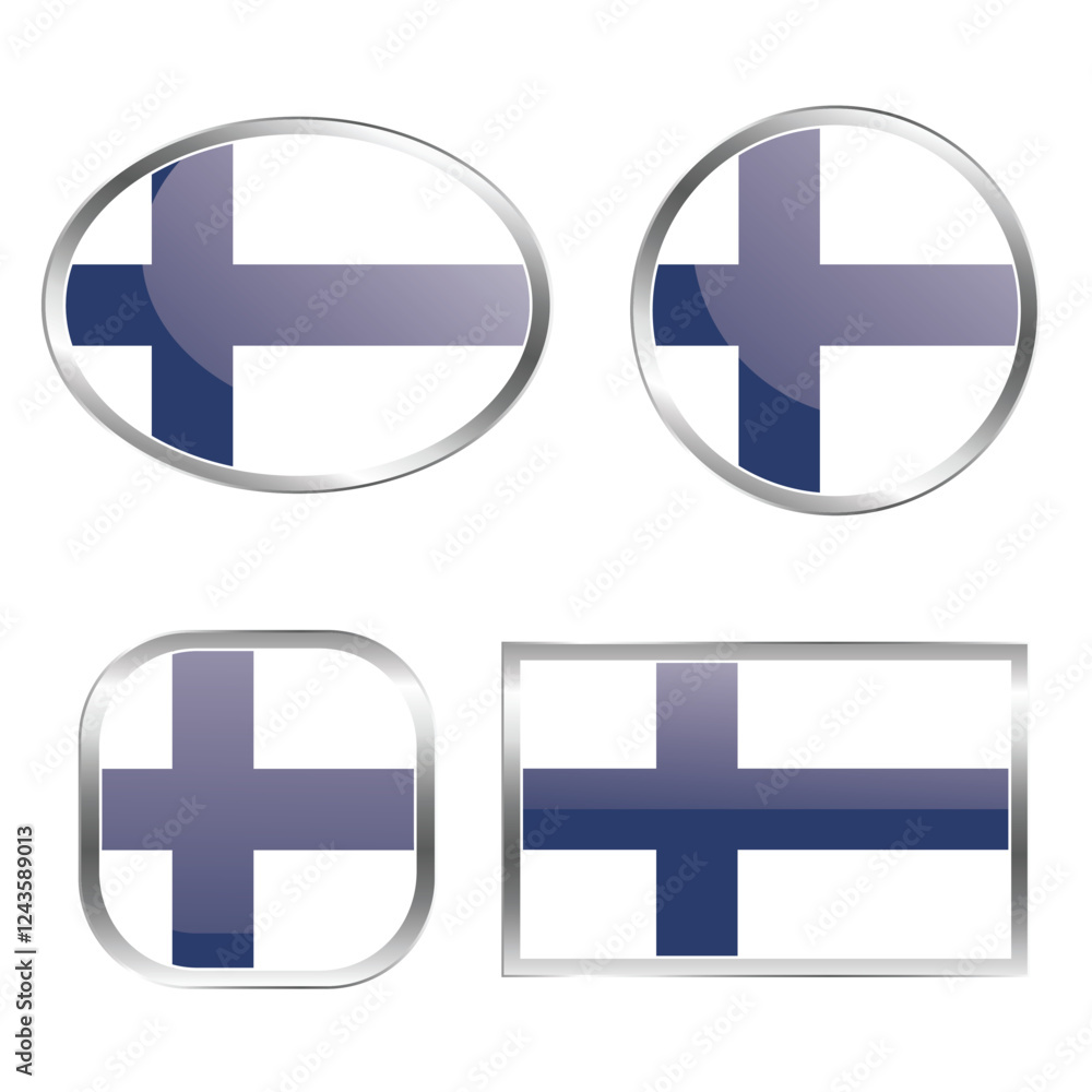 A collection of Finnish flags in various shapes and styles. A collection of Finnish flags in various shapes and styles.