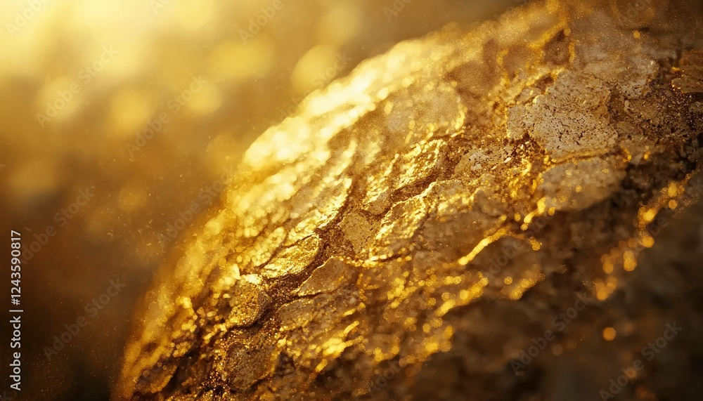 Fototapeta premium Golden Texture Abstract Background Shimmering Surface