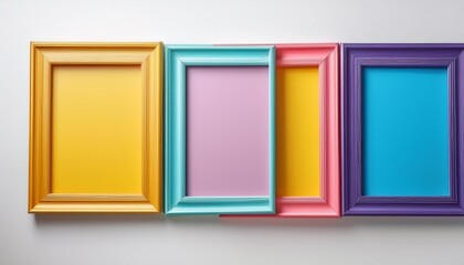 colorful wooden frames
