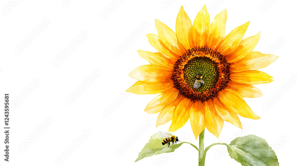 Sunflower with Bees Sunflower with Bees