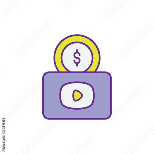Streamer Donation icon vector stock illustration