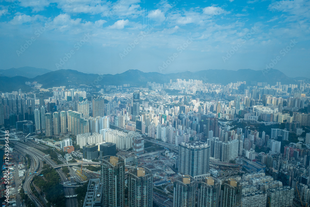 Fototapeta premium HongKong from Sky100