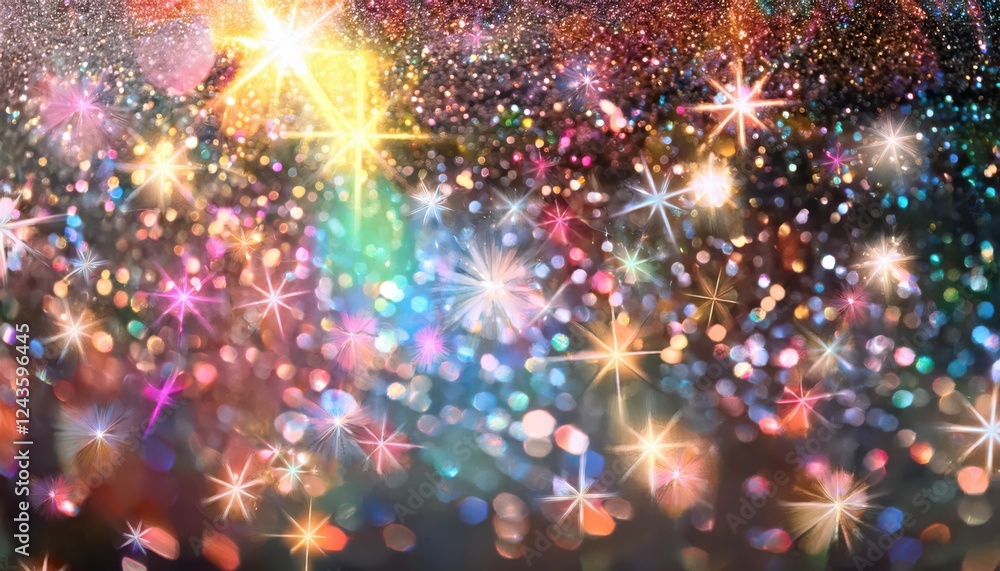 vibrant multicolor sparkling glitter bokeh background with shimmering light reflections, perfect for festive designs
vibrant multicolor sparkling glitter bokeh background with shimmering light reflections, perfect for festive designs