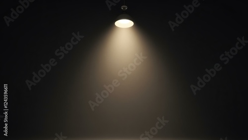 Color charcoal backdrop with an aesthetically positioned spotlight lamp at the top, casting soft, evenly distributed light across the scene
