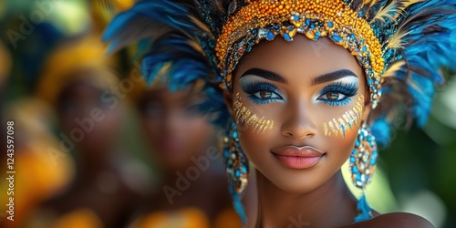 Vibrant Carnival Queen: A Stunning Portrait of Beauty and Culture