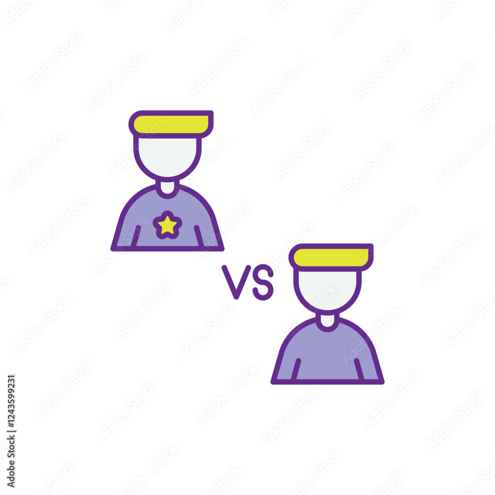 Competitive Match icon vector stock illustration Competitive Match icon vector stock illustration