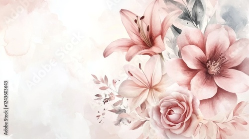 Delicate Floral Arrangement in Soft Pastels