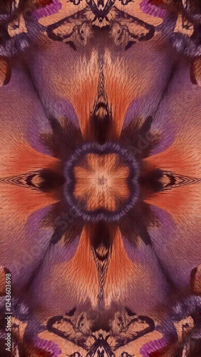 Bright african fractal 3d pattern