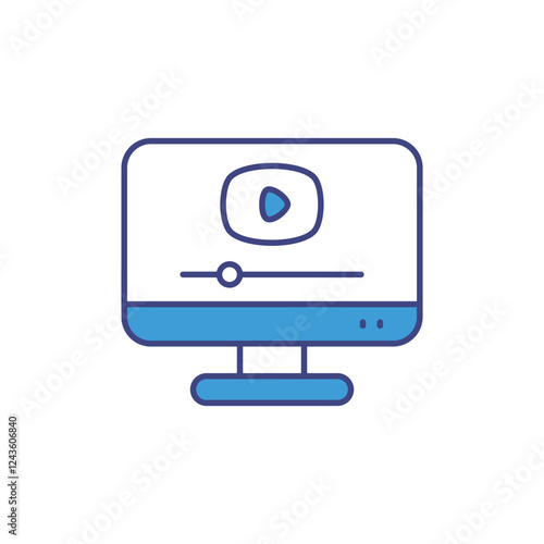 Live Streaming icon vector stock illustration