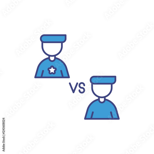 Competitive Match icon vector stock illustration